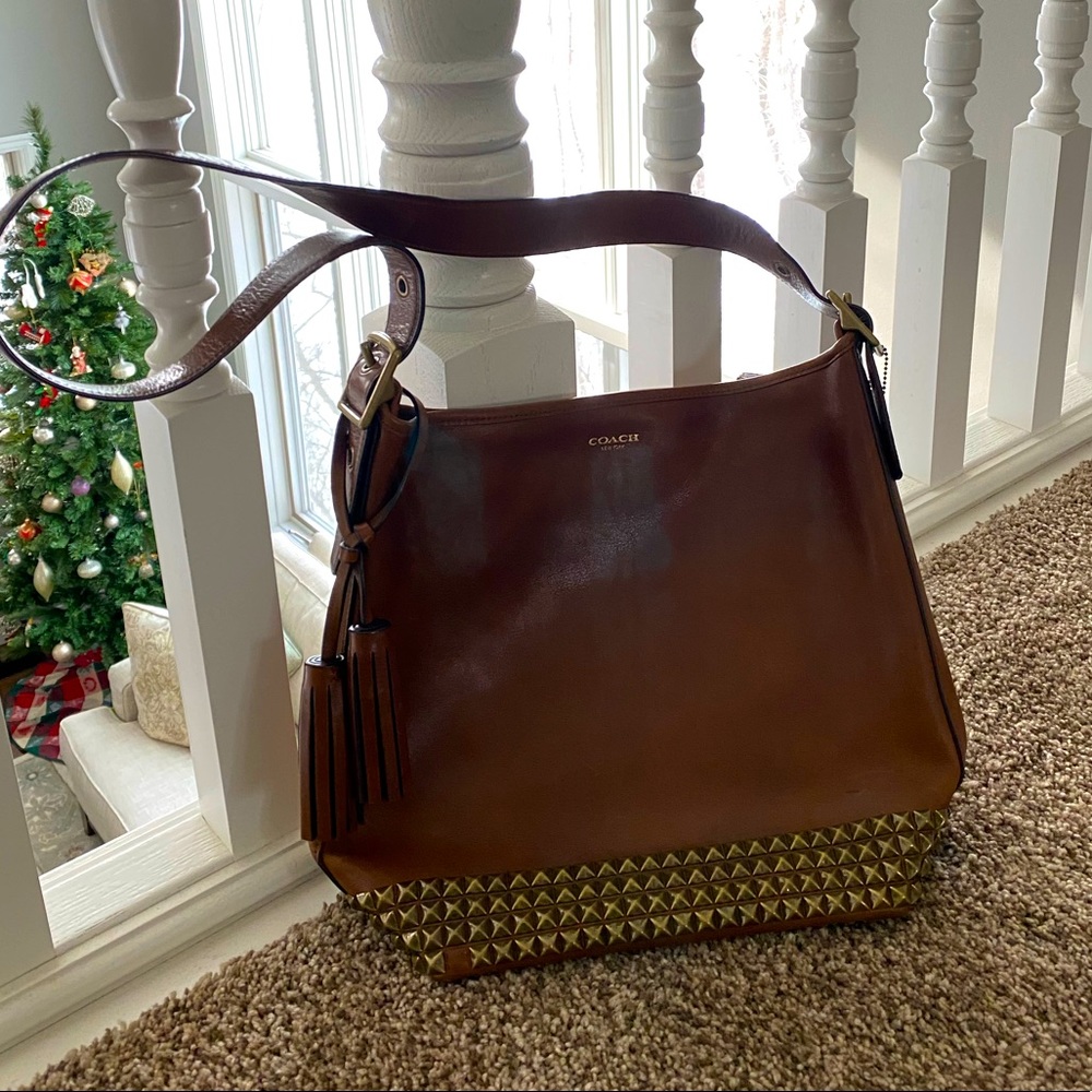 Brown Leather Coach Bag